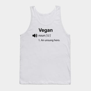 Funny vegan definition - Women Men Kids Sticker Tank Top